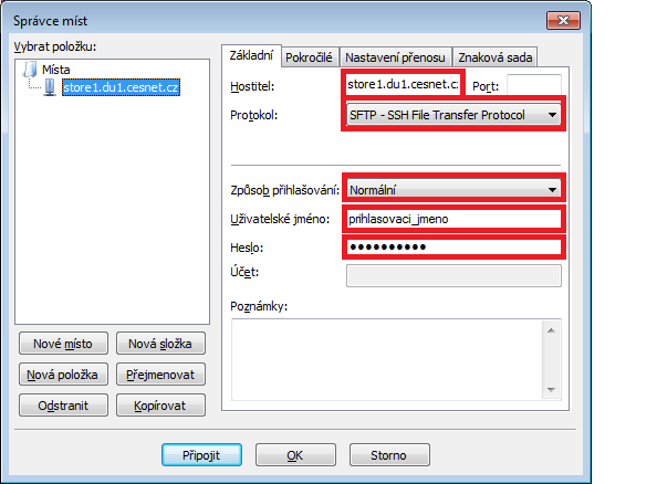 filezilla ssh login