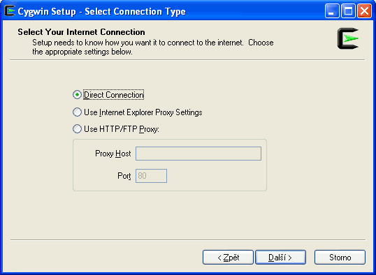 Connection type specification